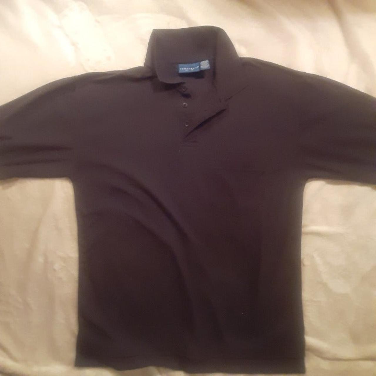 Black mens 'Towncraft' polo shirt, Size Medium (M)... - Depop