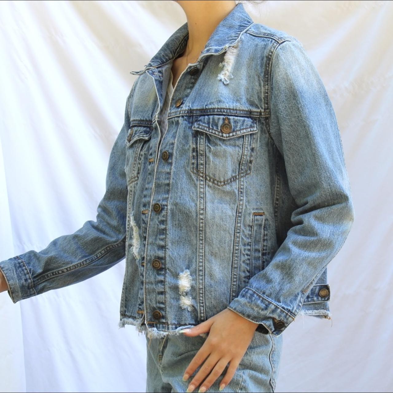 ashley vintage charm denim jacket with hood