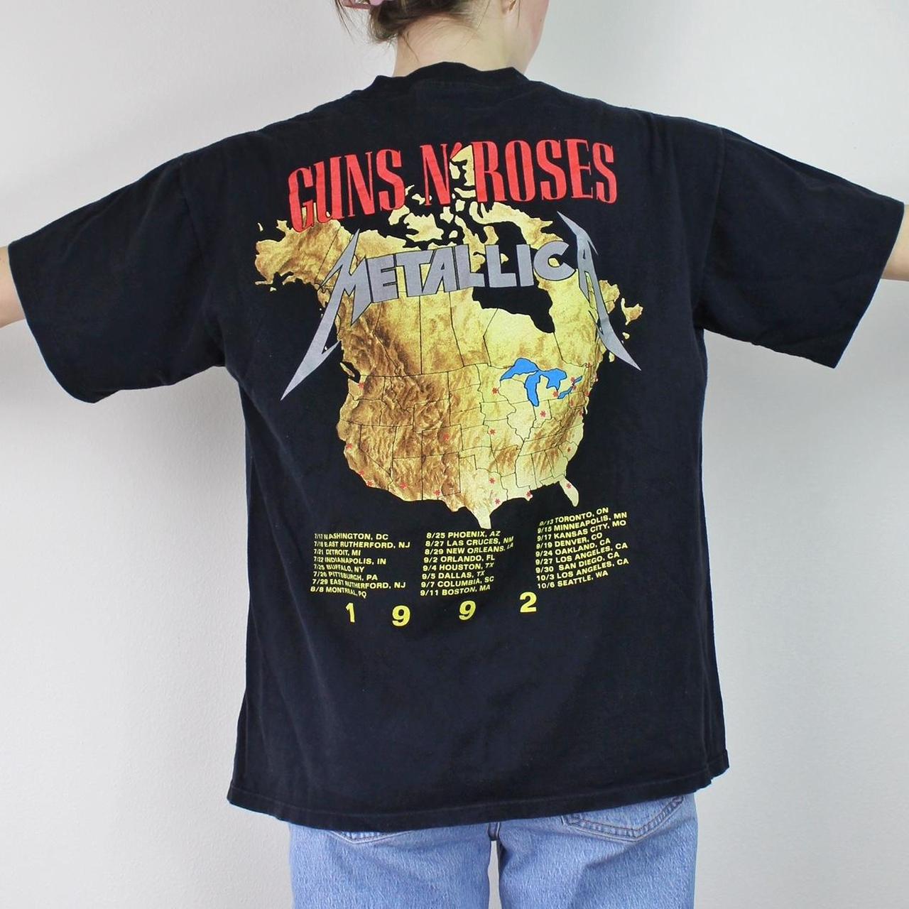 Vintage 1992 Metallica and Guns N Roses Tour Shirt... - Depop