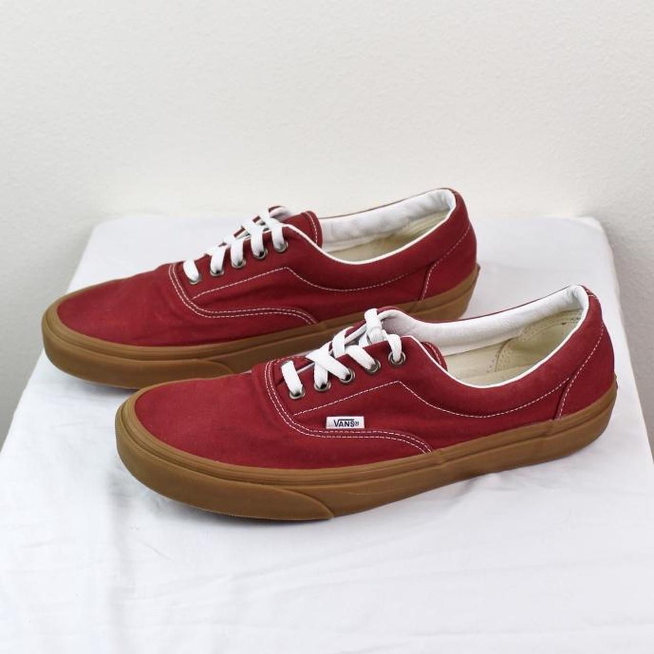 Classic Vans with Gum Sole in Rosewood Color... - Depop