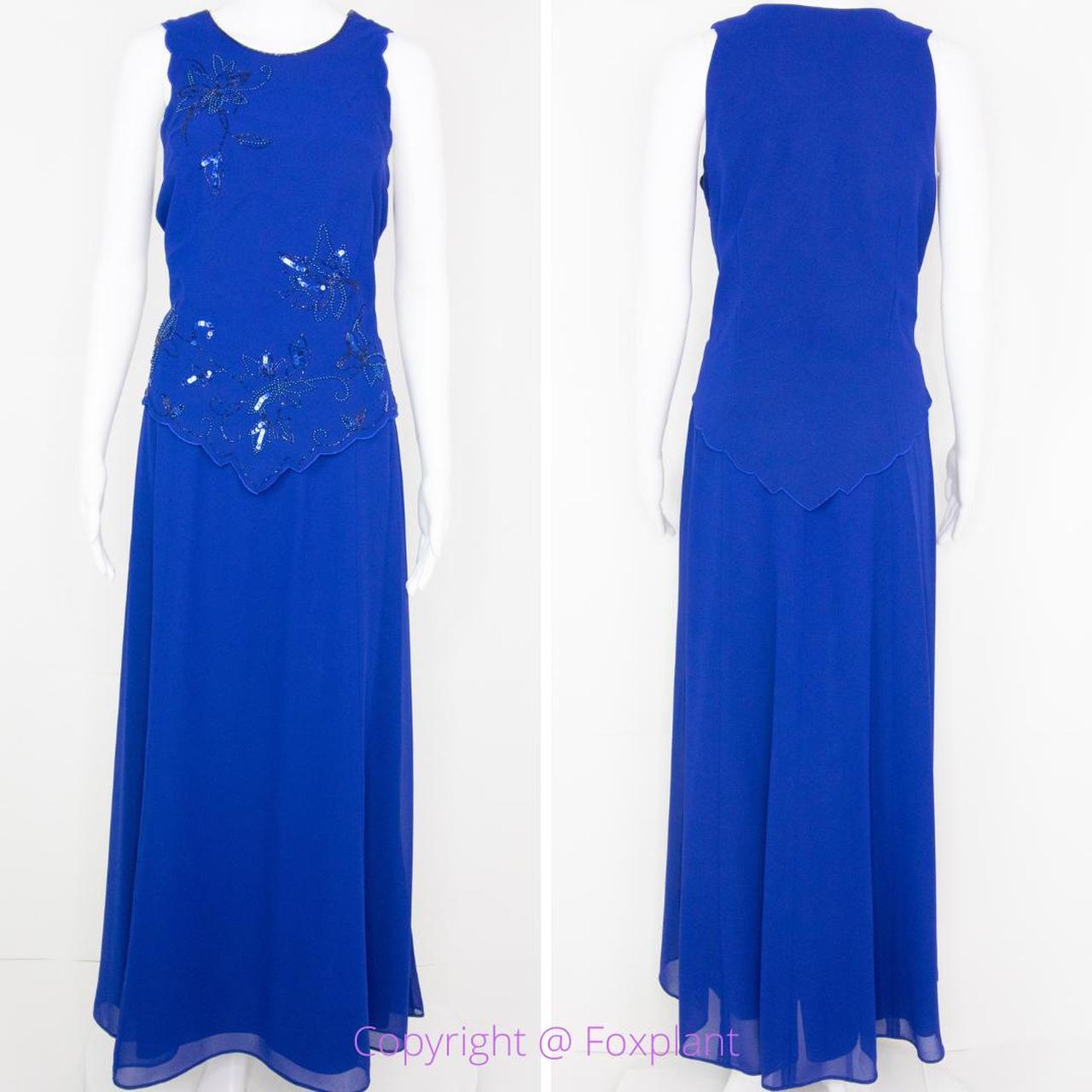 R&M Richards Women's Blue Dress | Depop