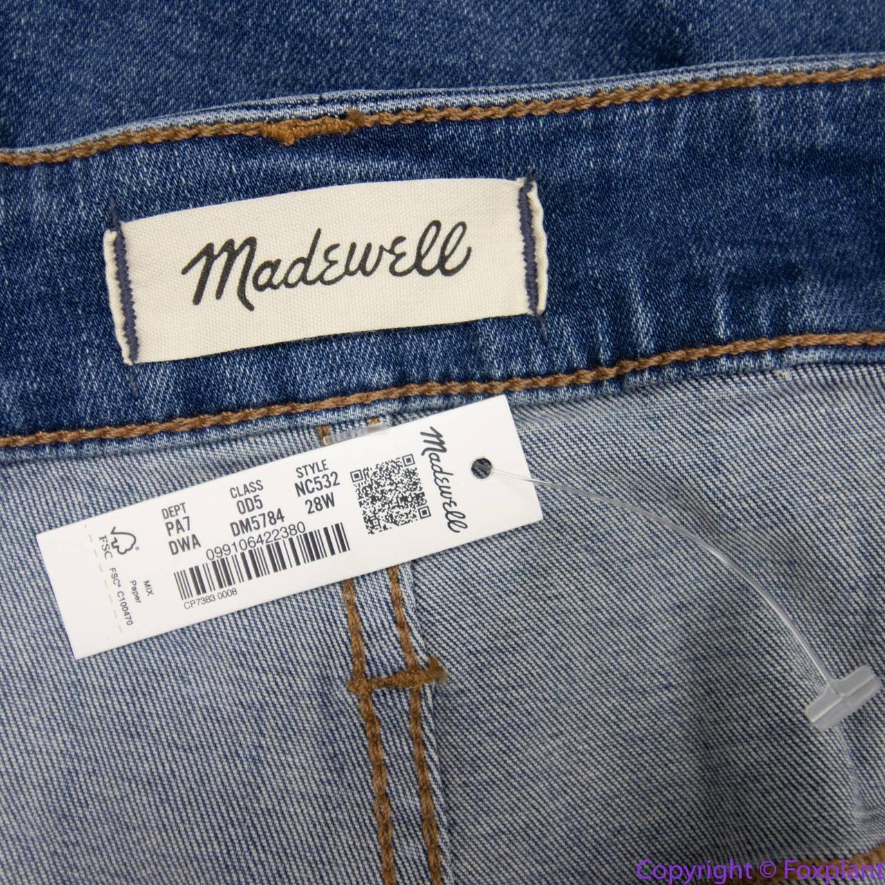 NEW Madewell Plus Curvy Stovepipe Jeans in Dearham Wash, cheapest 28W