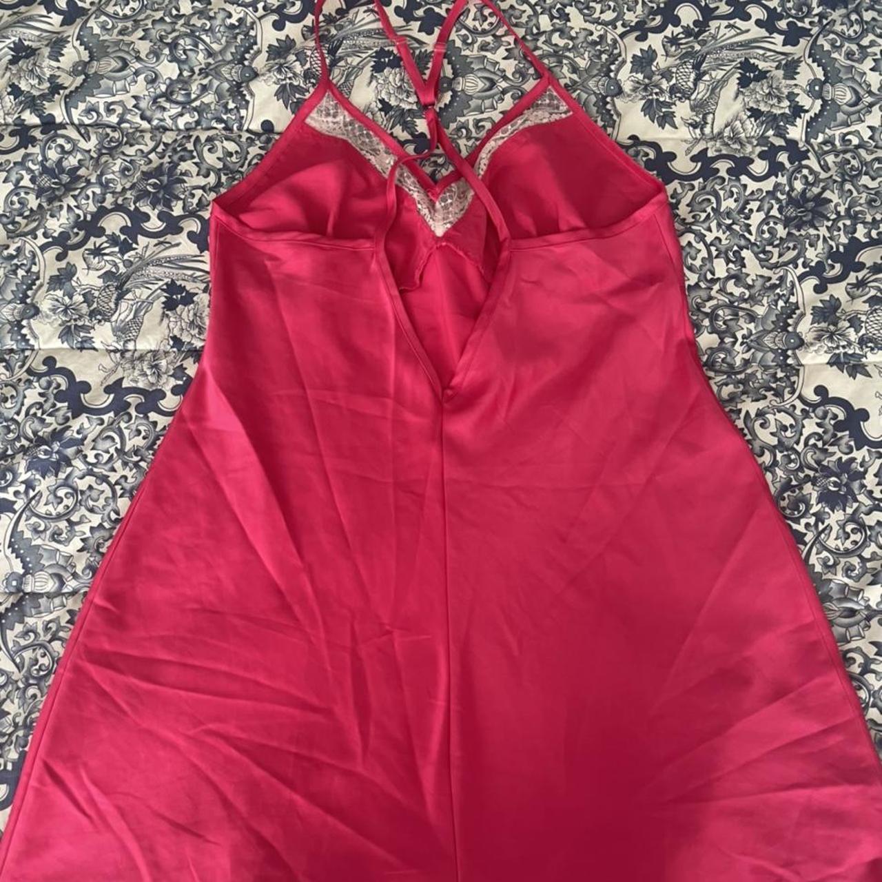 hot pink slip dress size small brand is secret... Depop