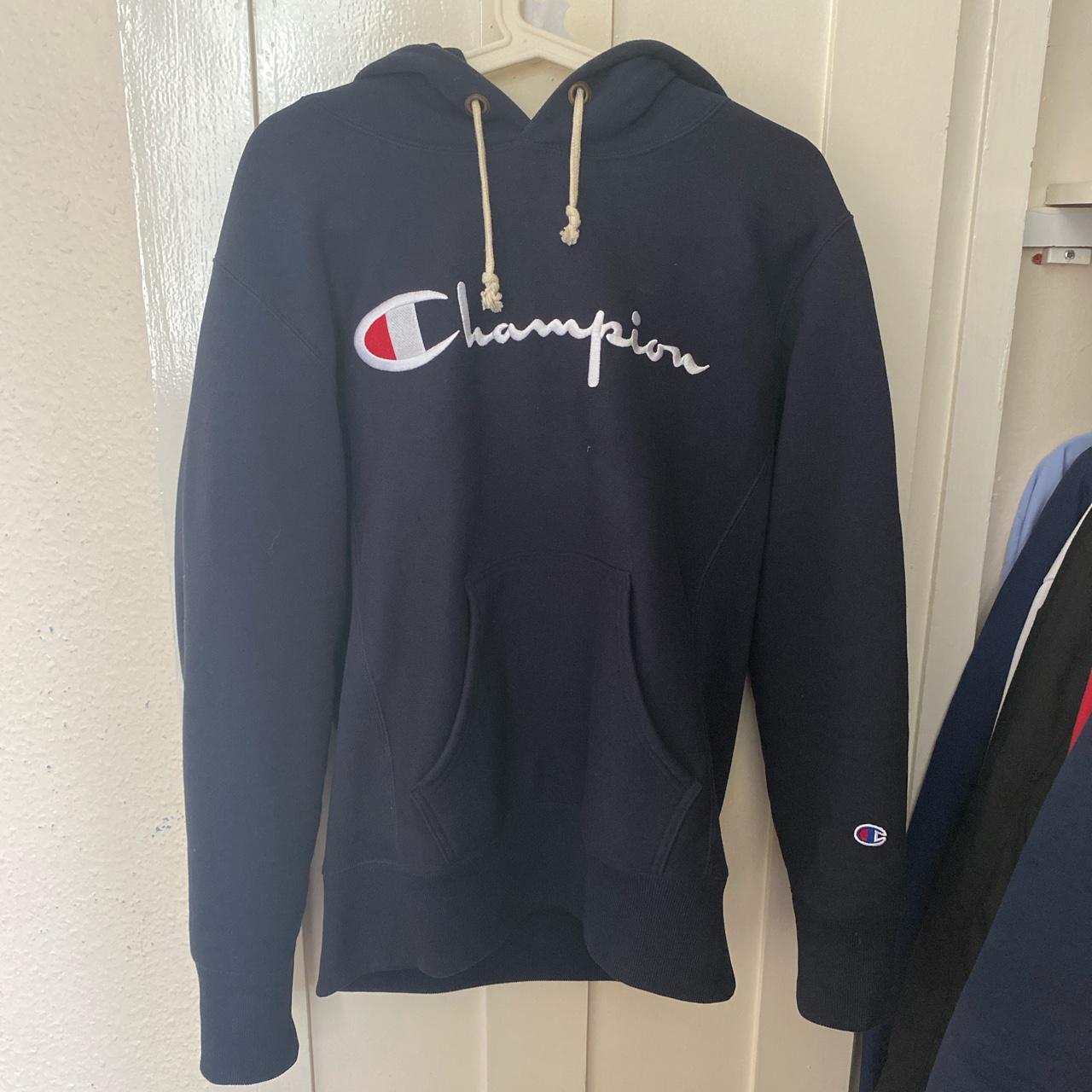 Champion hoodie. Barely worn, brand new condition.... - Depop