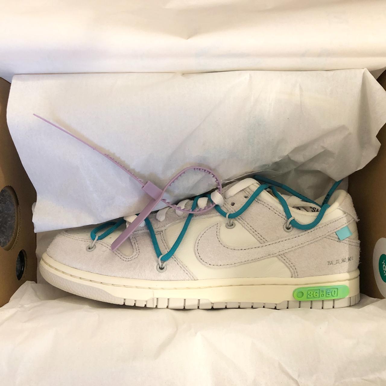 Nike Dunk Low Off-White Lot 36 DB0950 DM1602 Size... - Depop