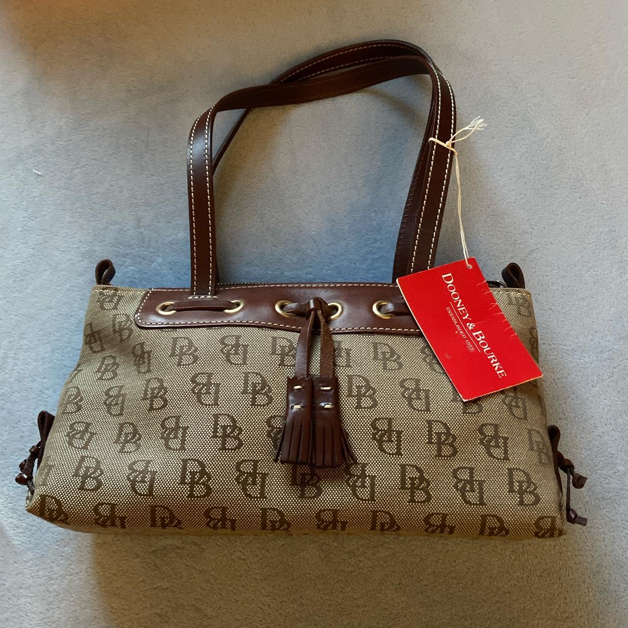 New Dooney & Bourke brown tie bag -measurements:... - Depop