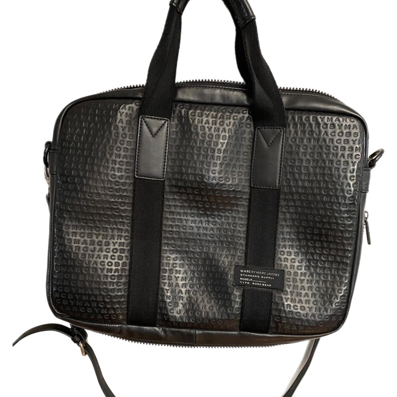 Marc By Marc Jacobs Black Leather laptop bag Y2K... Depop