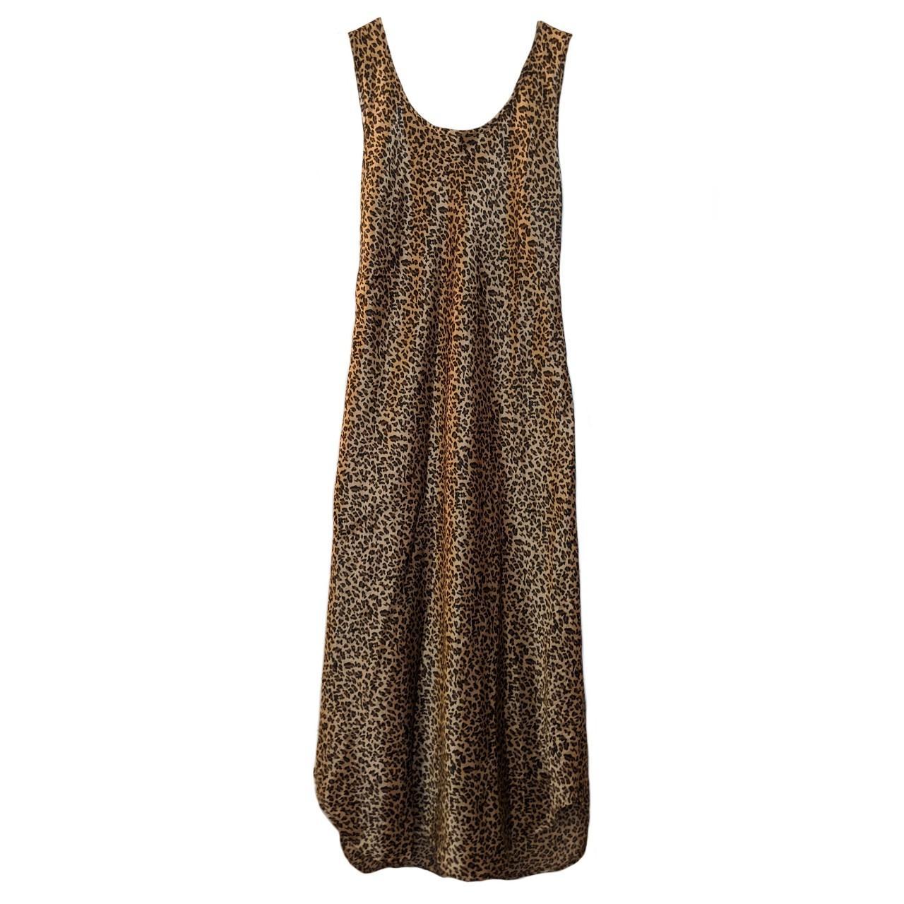 90s leopard print slip dress Details - Maxi... - Depop