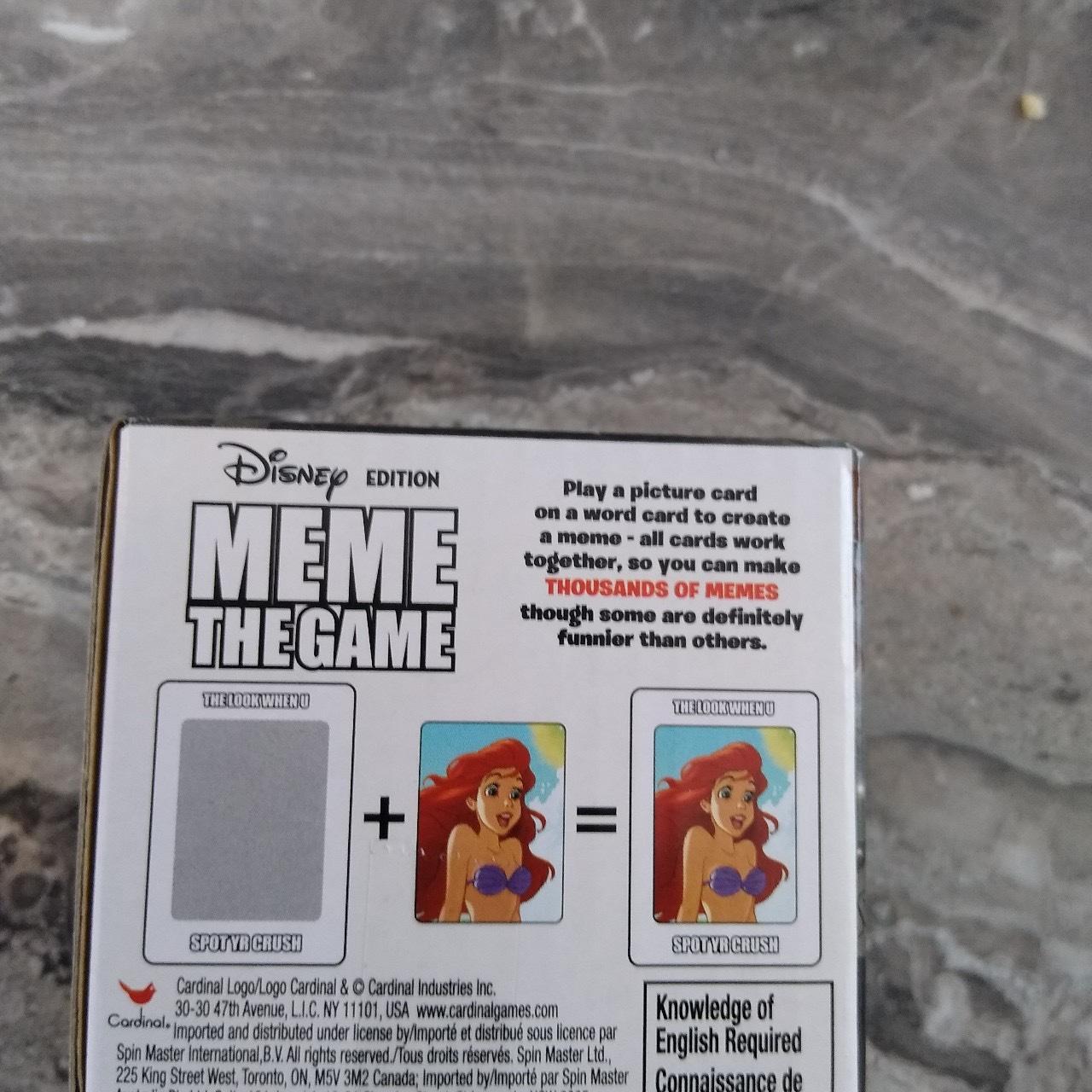Cardinal Industries Meme The Game, Disney Edition