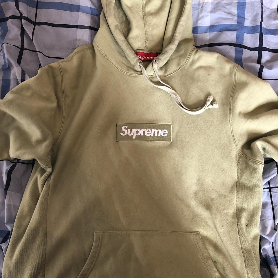 Supreme box logo F16 sage green hoodie - Depop