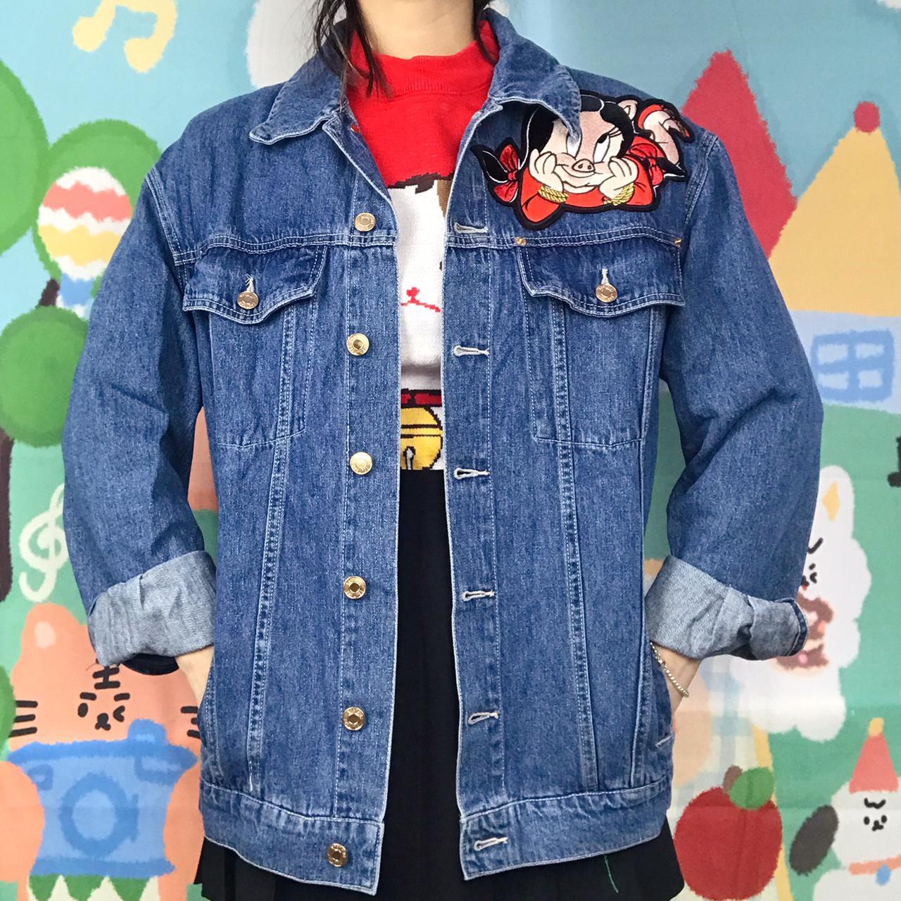 Moschino porky pig and petunia pig denim jacket.... - Depop