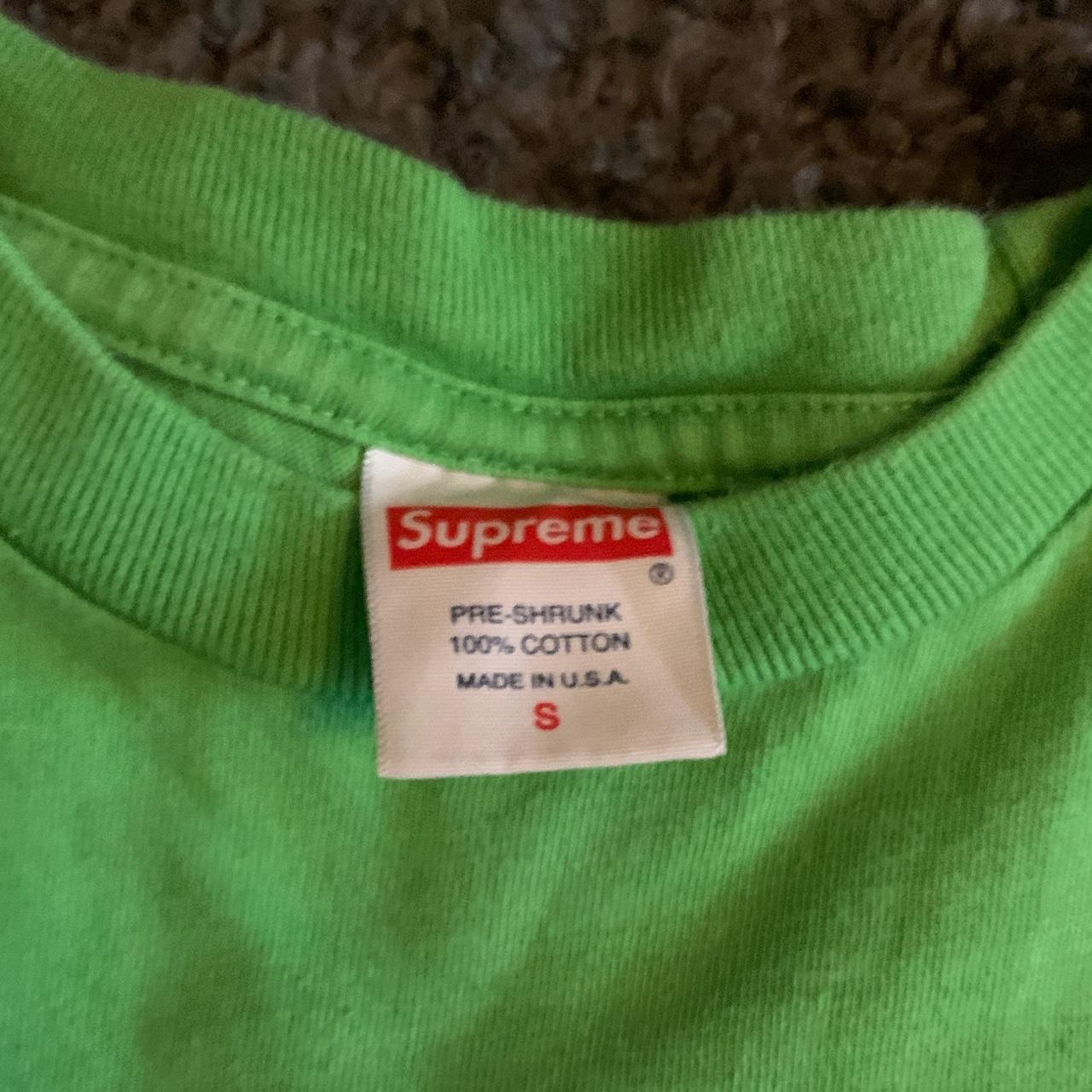 2007 Supreme Lime Green Box Logo Tee