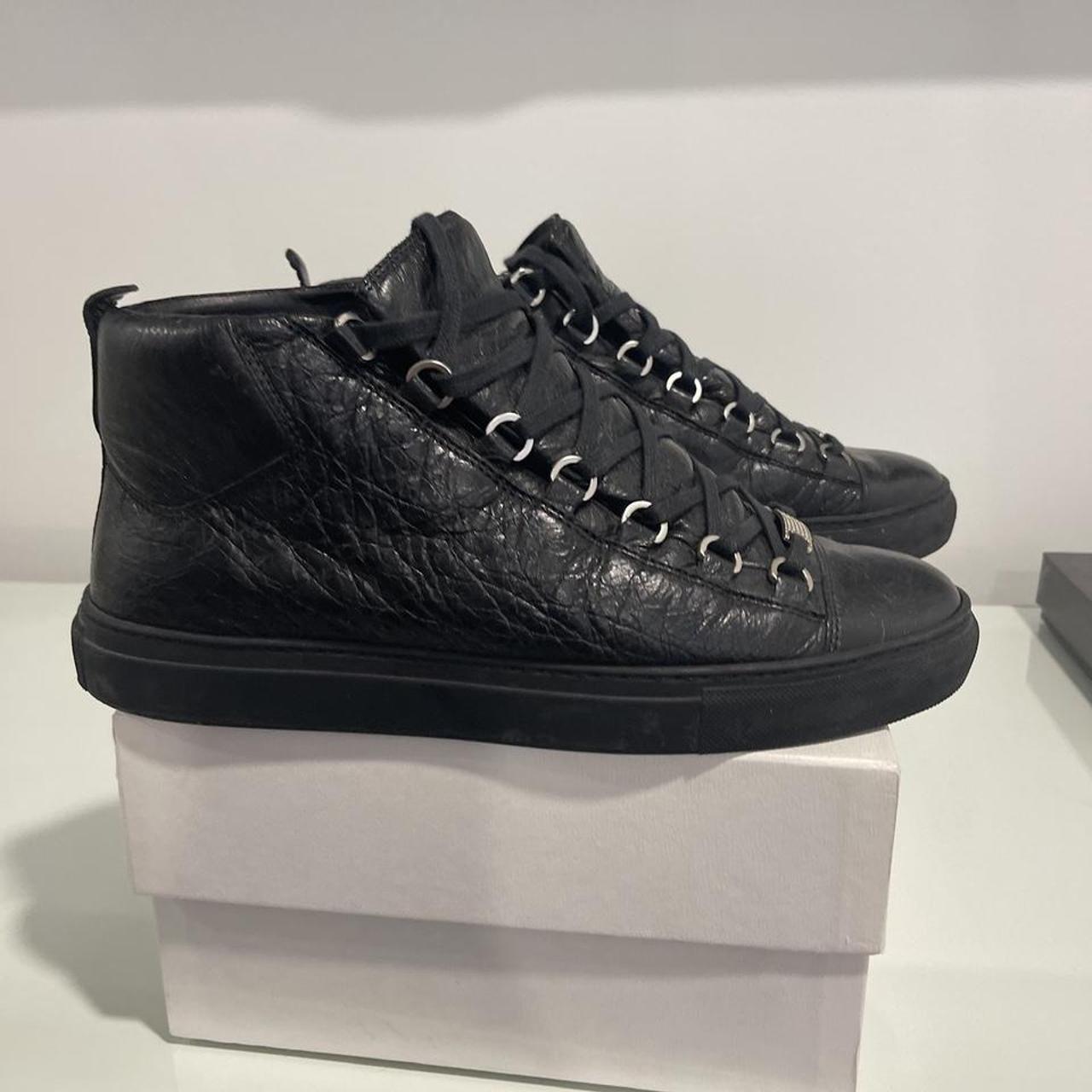 Balenciaga Arena Black Leather Dress Shoes - Depop