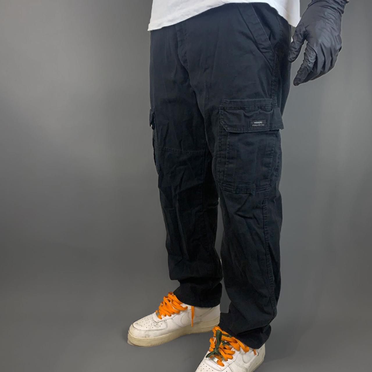 black wrangler cargo pants. 32x32 † good condition.... Depop