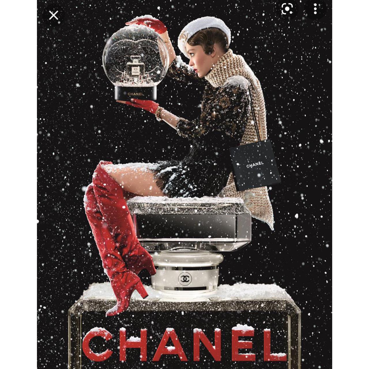 Authentic Chanel No 5 Christmas Poster from the... Depop