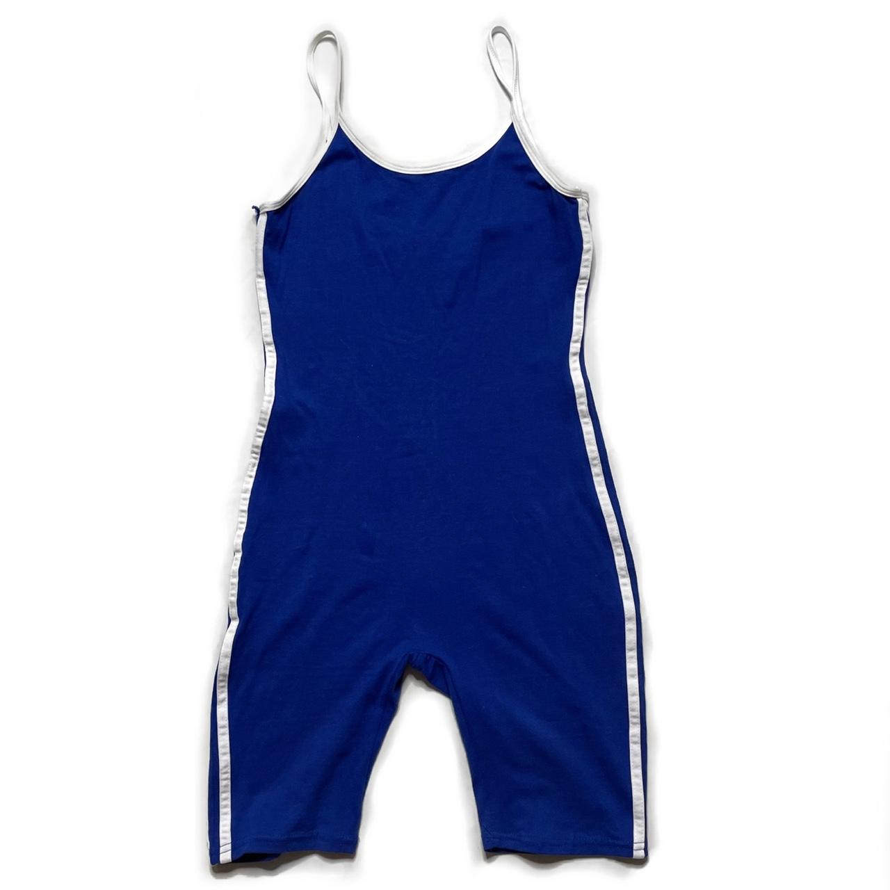 Dodger blue short onesie White stripe on the sides... Depop