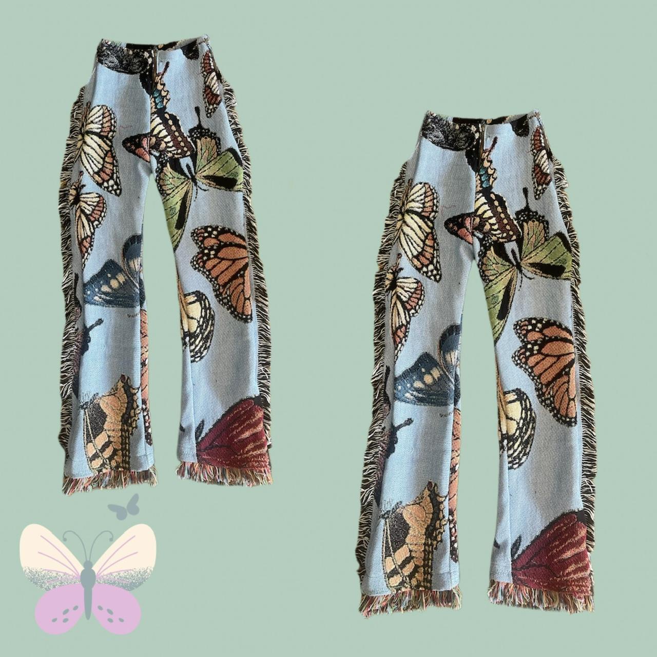 CUSTOM REWORKED BUTTERFLY TAPESTRY BLANKET CUSTOM... Depop