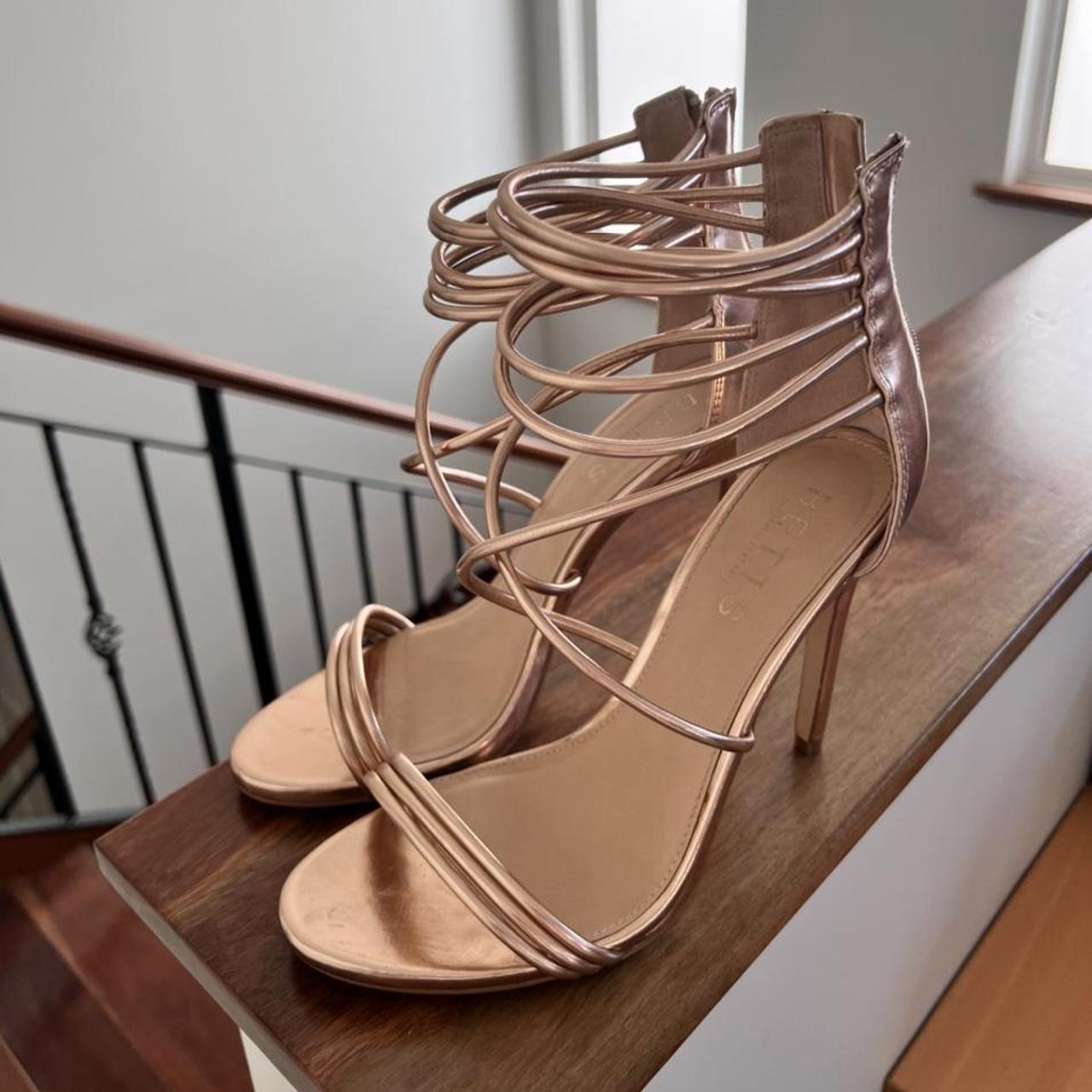 Women's Gold Sandals Depop