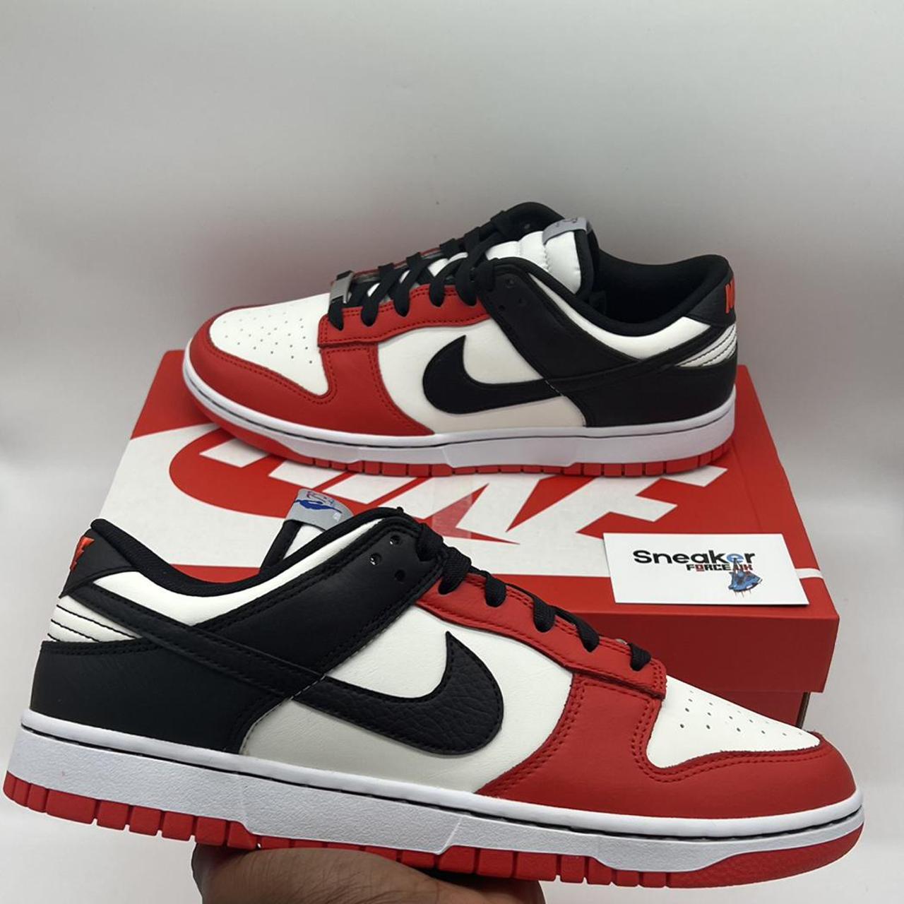 Nike Women's Red and Black Trainers | Depop