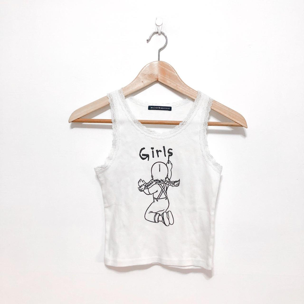 Brandy melville ‘girls’ tank top. Only worn once em... Depop