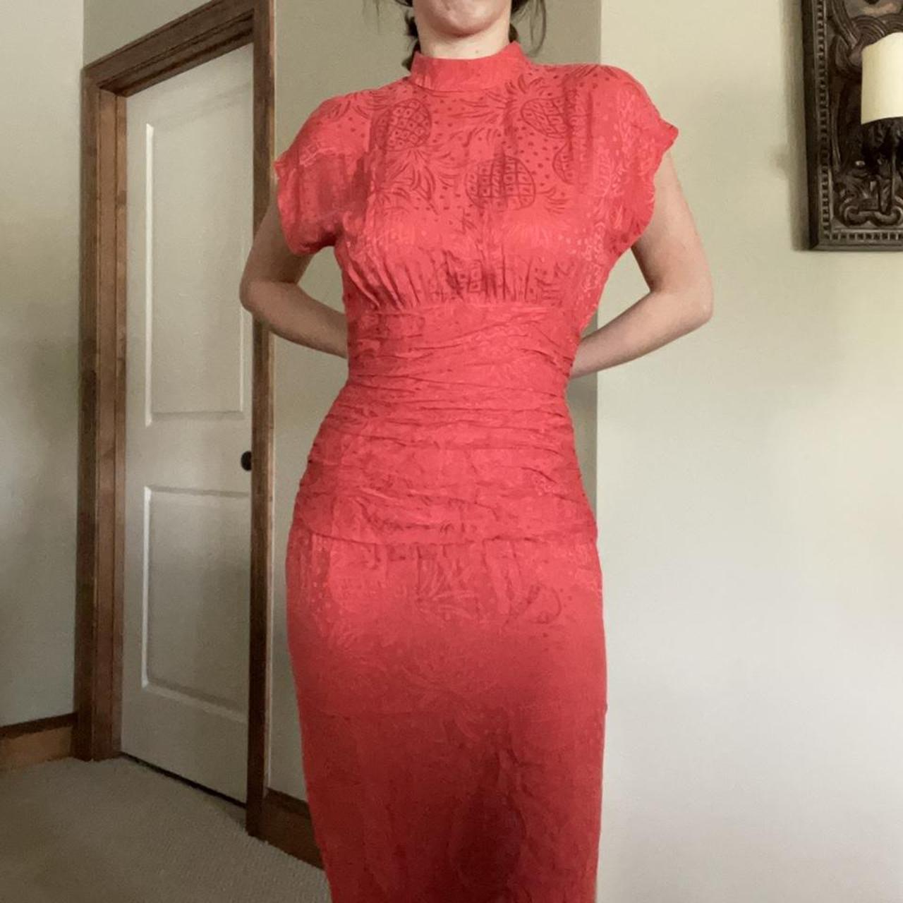 Women’s Orange and Red Dress | Depop