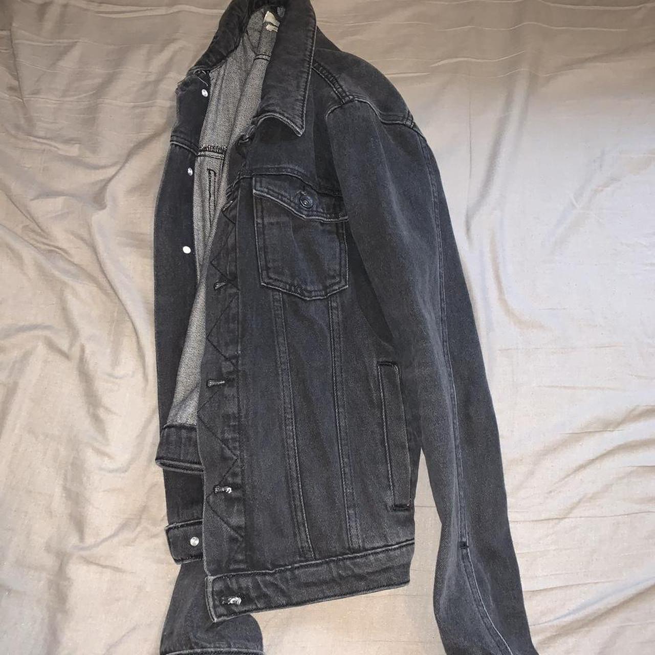 topman denim jacket black