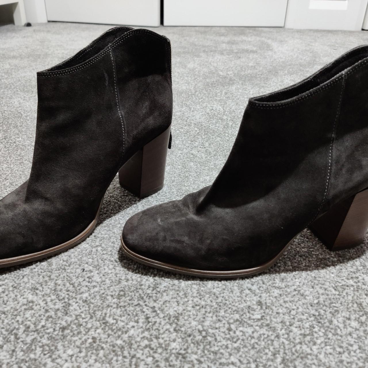 Brown suede ankle boots. Only worn a couple of times... - Depop