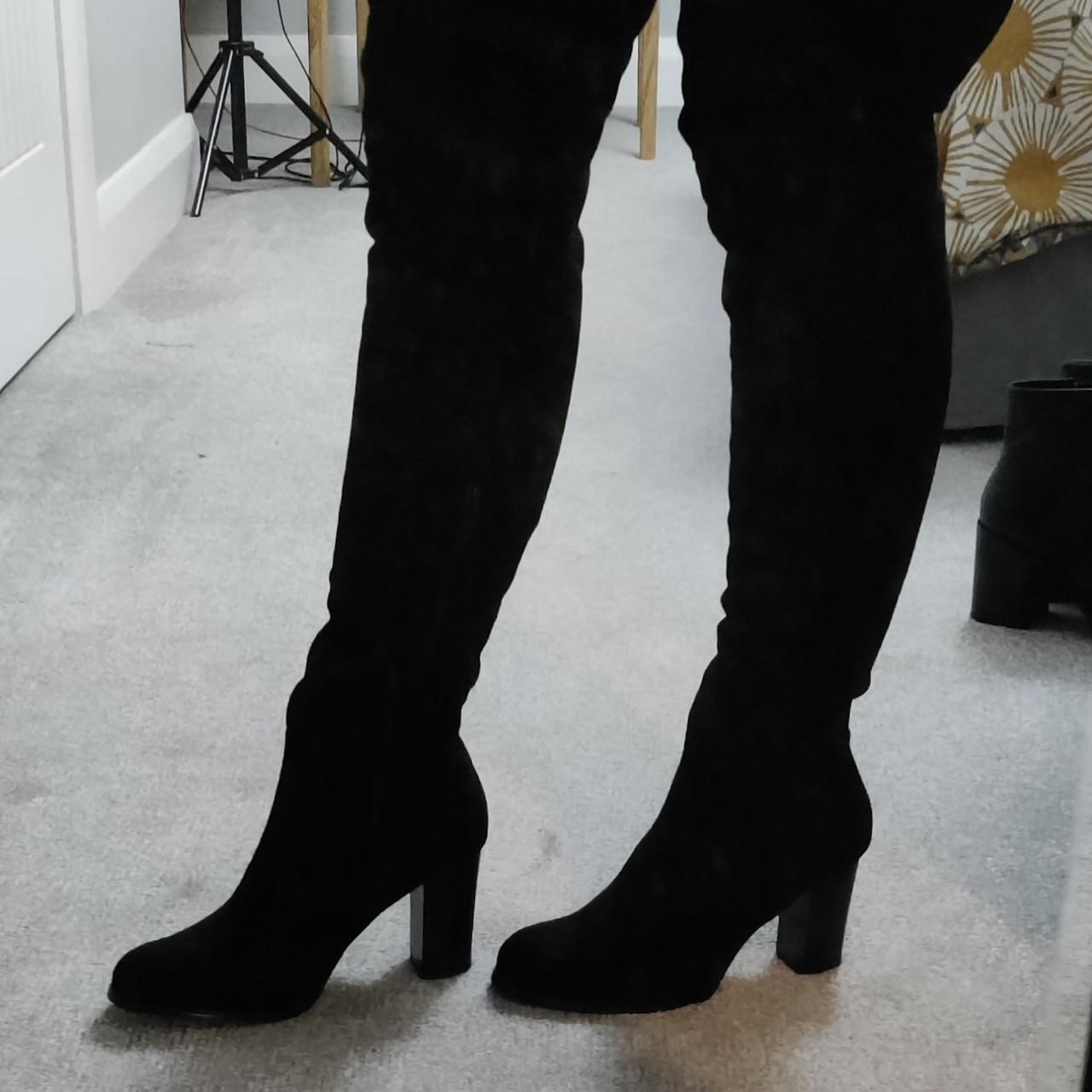 faux suede over the knee boots