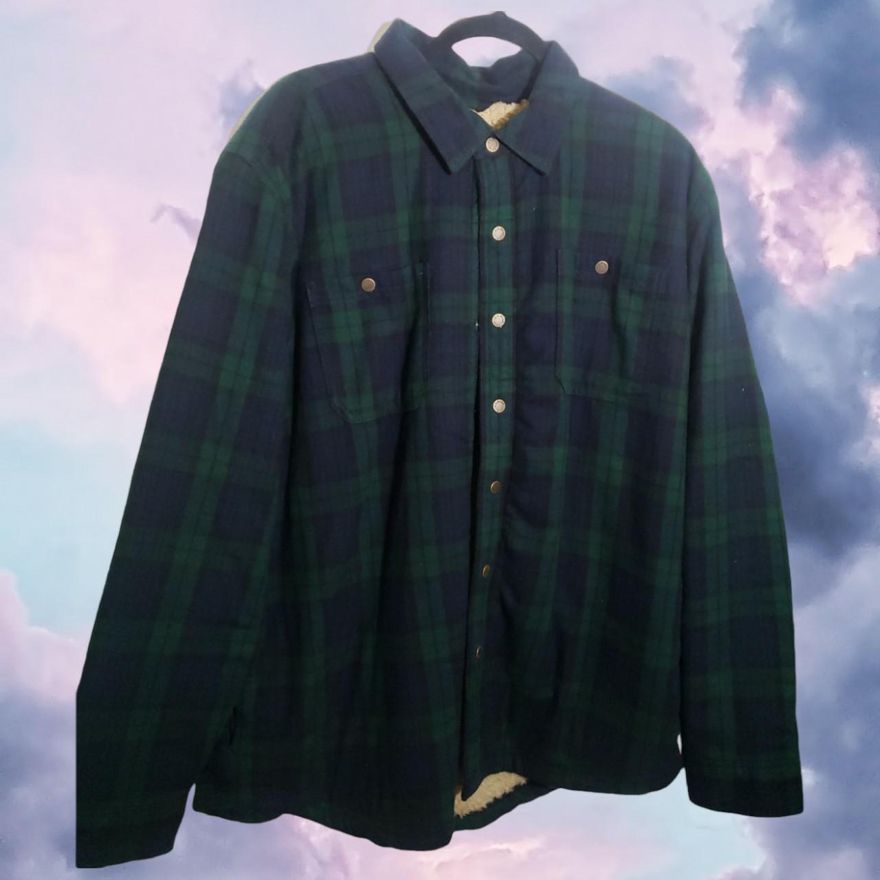 Product Image 1 - Mens L.L.Bean sherpa-lined plaid shirt,