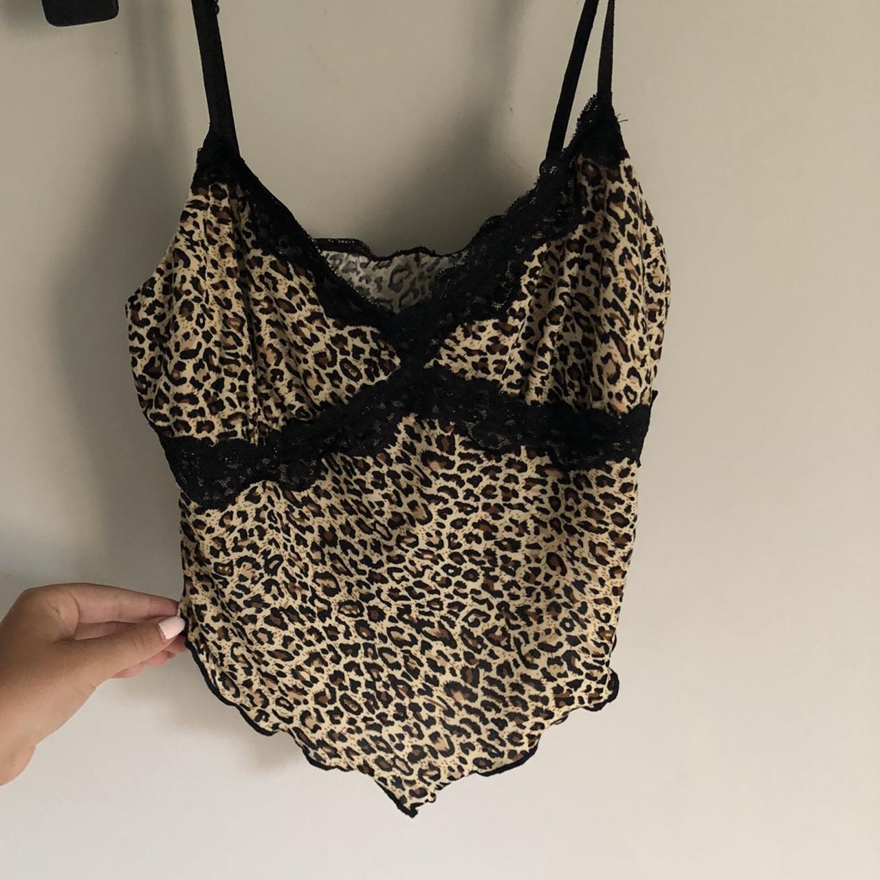 Leopard print cami top / camisole // the bottom is... - Depop