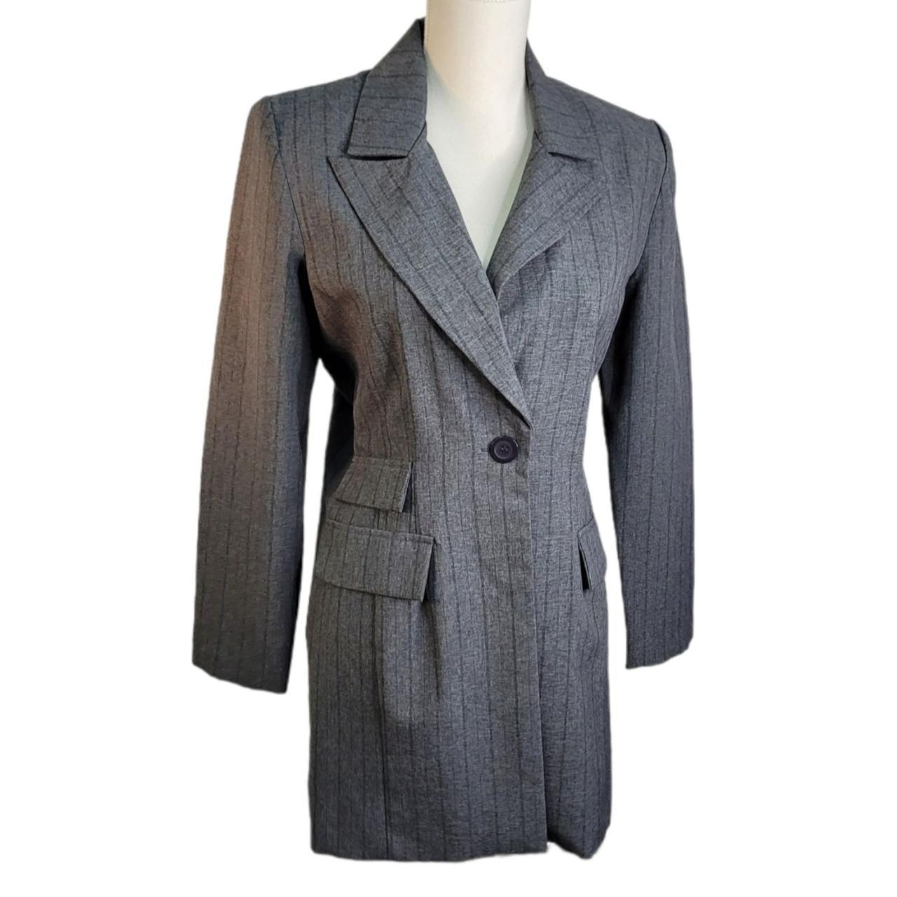 Vintage Renee Michaels Women Blazer Size 7/8 Gray... - Depop