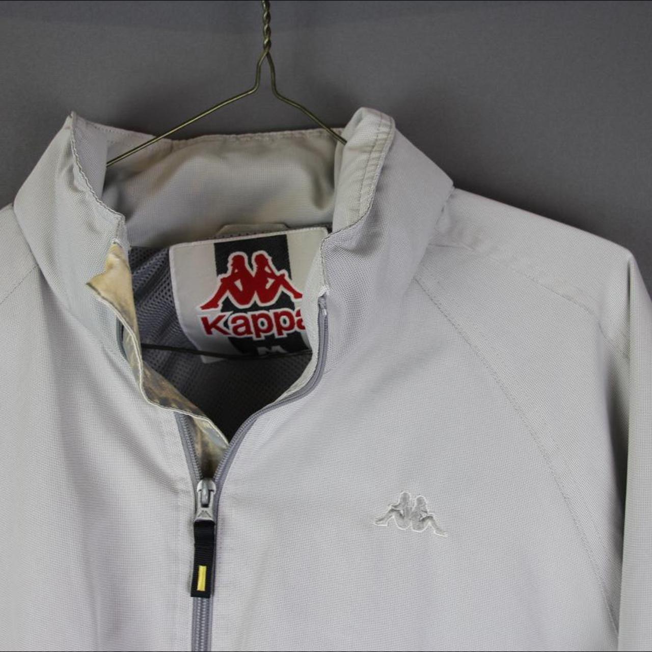 Vintage light grey kappa light hooded windbreaker... Depop