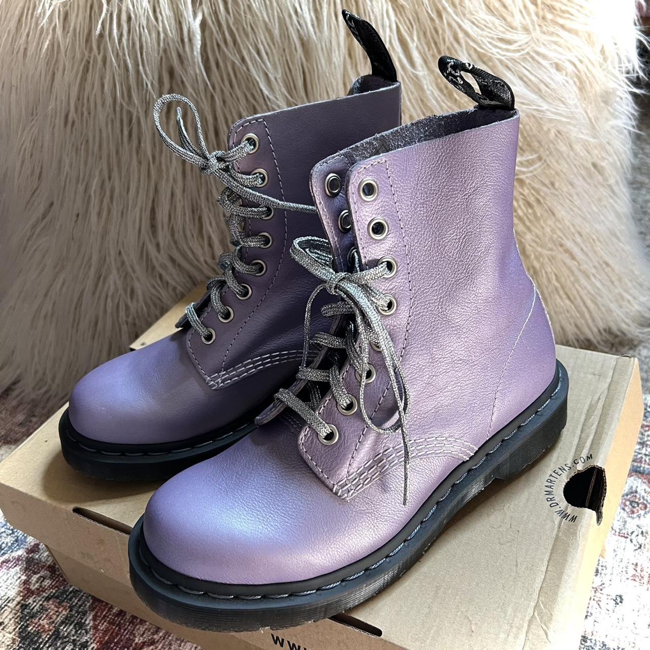 Metallic purple doc on sale martens