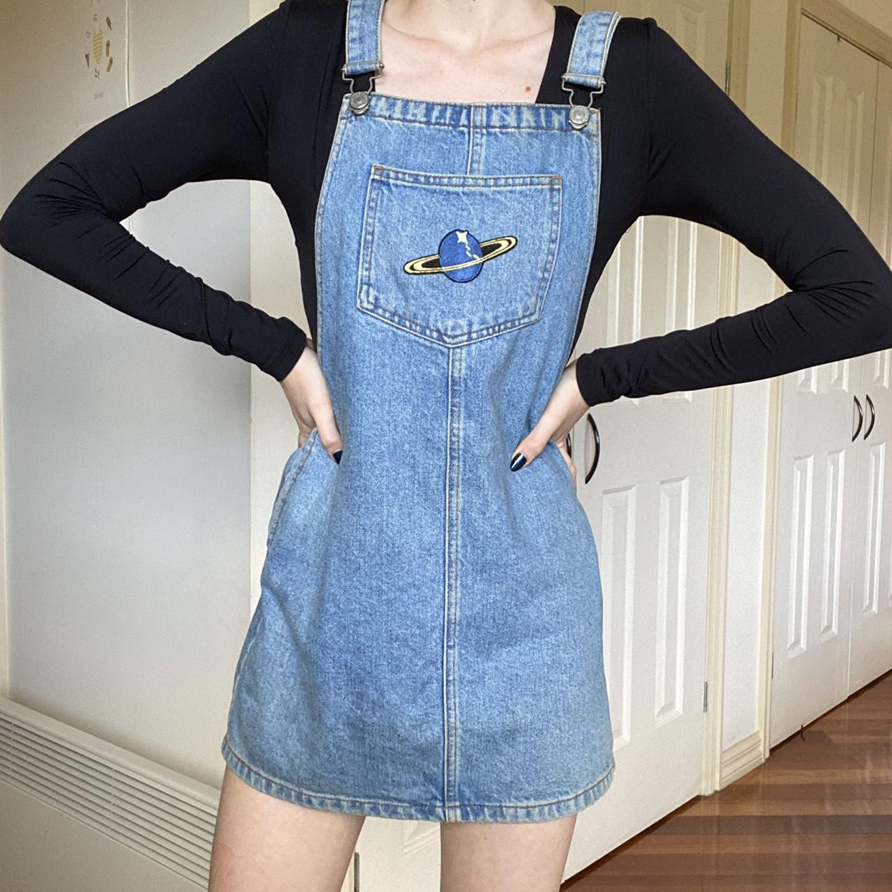 Petite denim pinafore dress hotsell