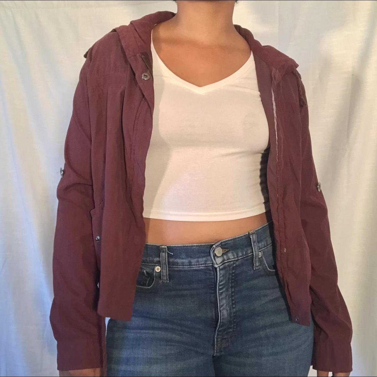 Brandy Melville Men's Burgundy Jacket Depop