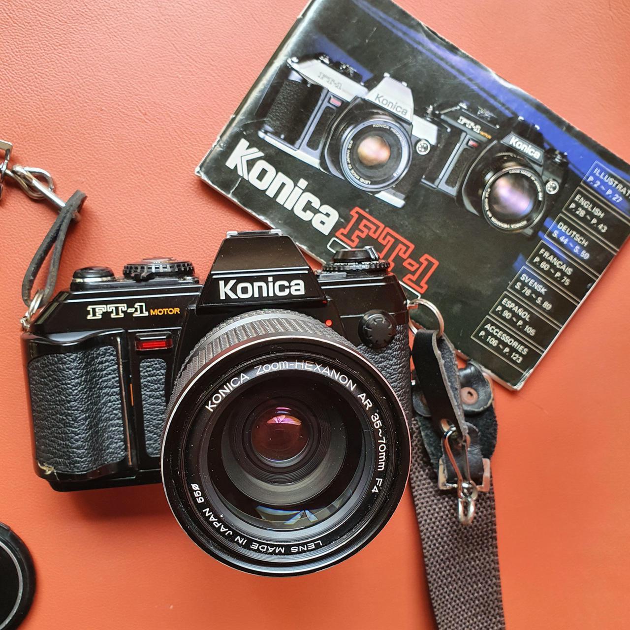 Vintage Konica FT1 motor 35mm film SLR camera with... Depop