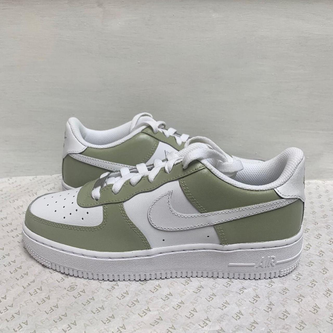 sage green nike trainers