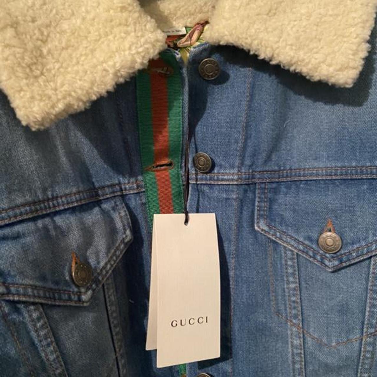 Gucci Denim jacket with 40 Sale... Depop