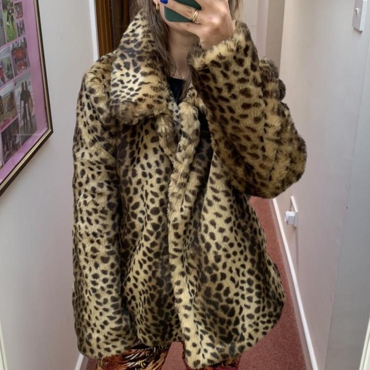 leopard print coat size 18