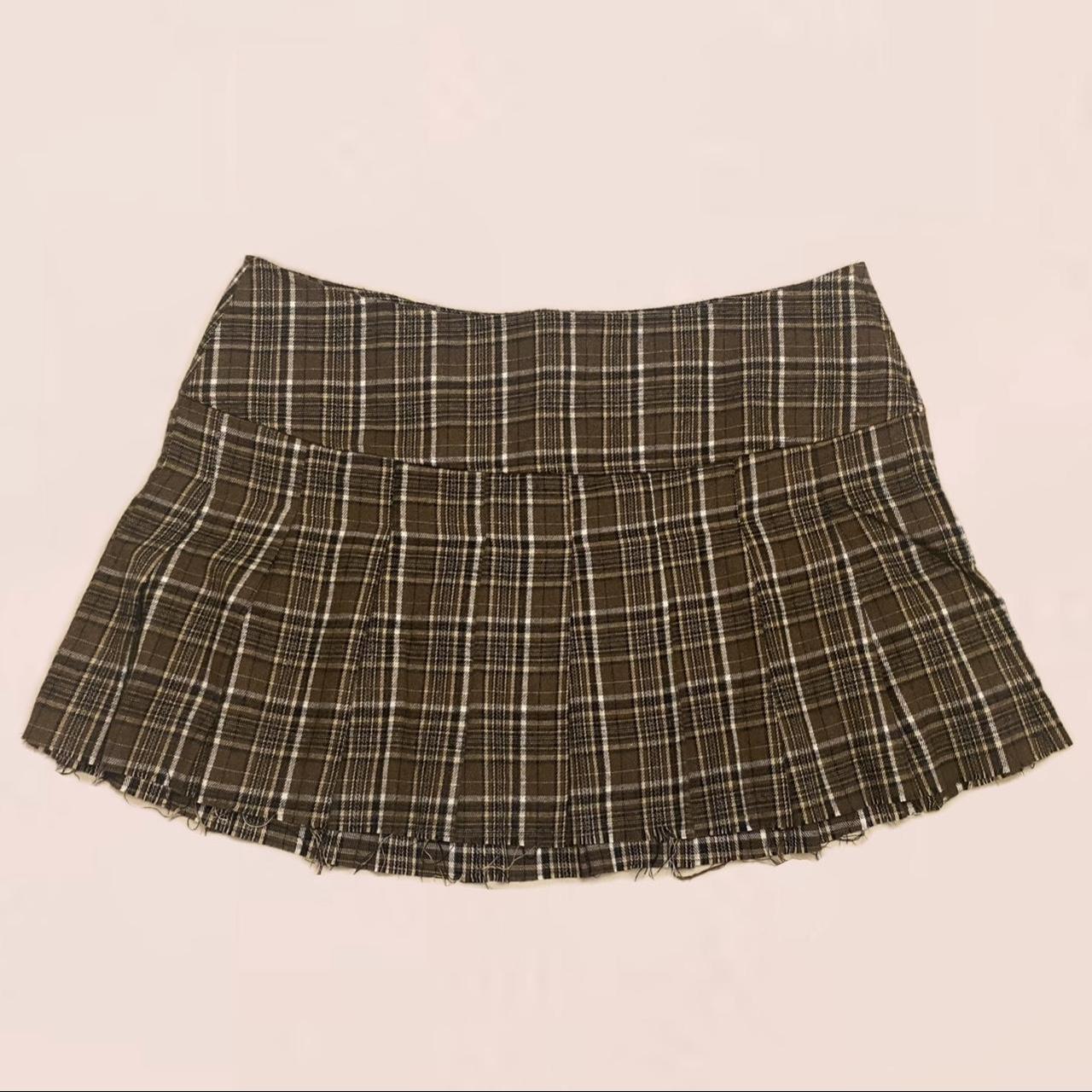 Plaid Brown mini skirts. I bought two of these and I... - Depop