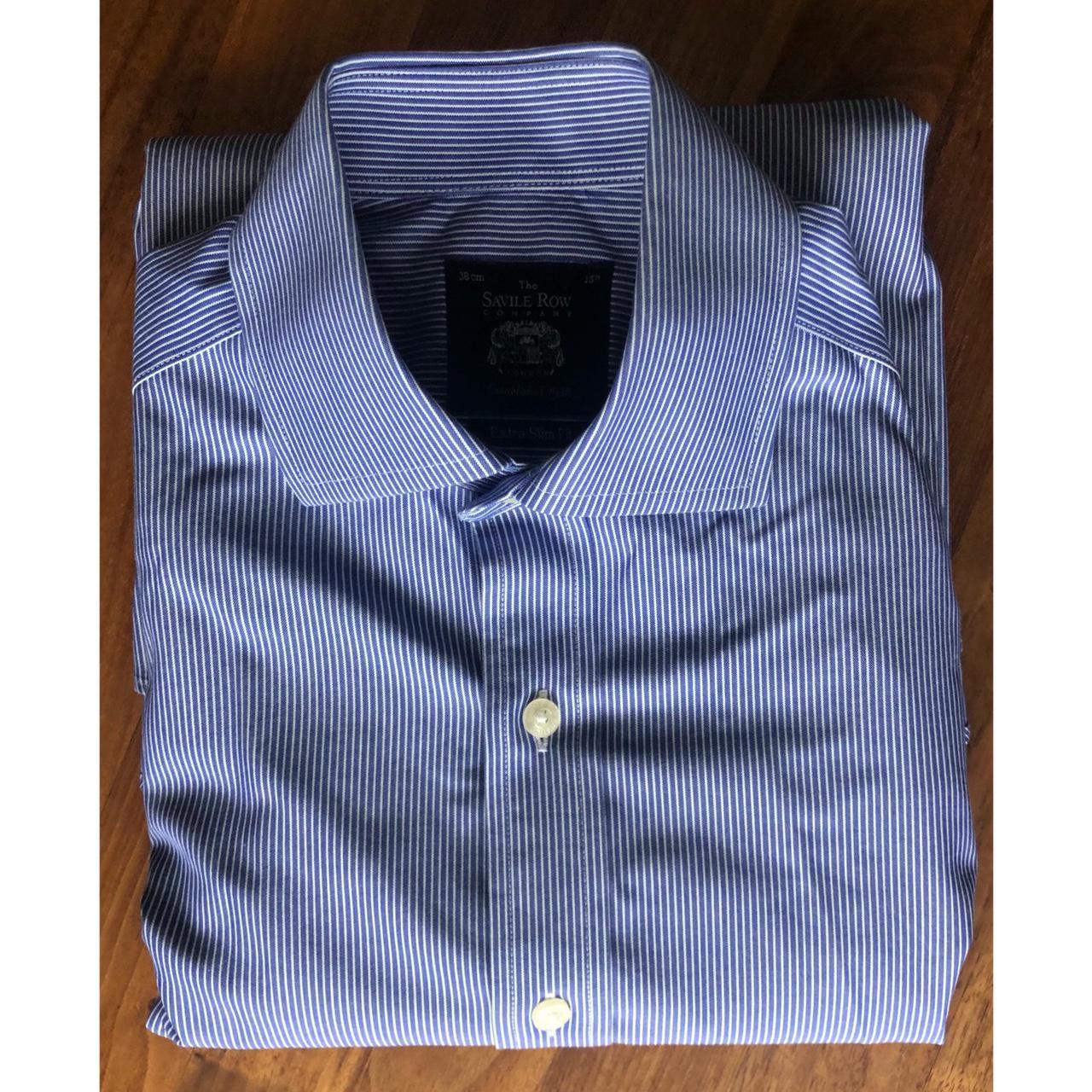 The Savile Row Company London men’s blue and white... - Depop