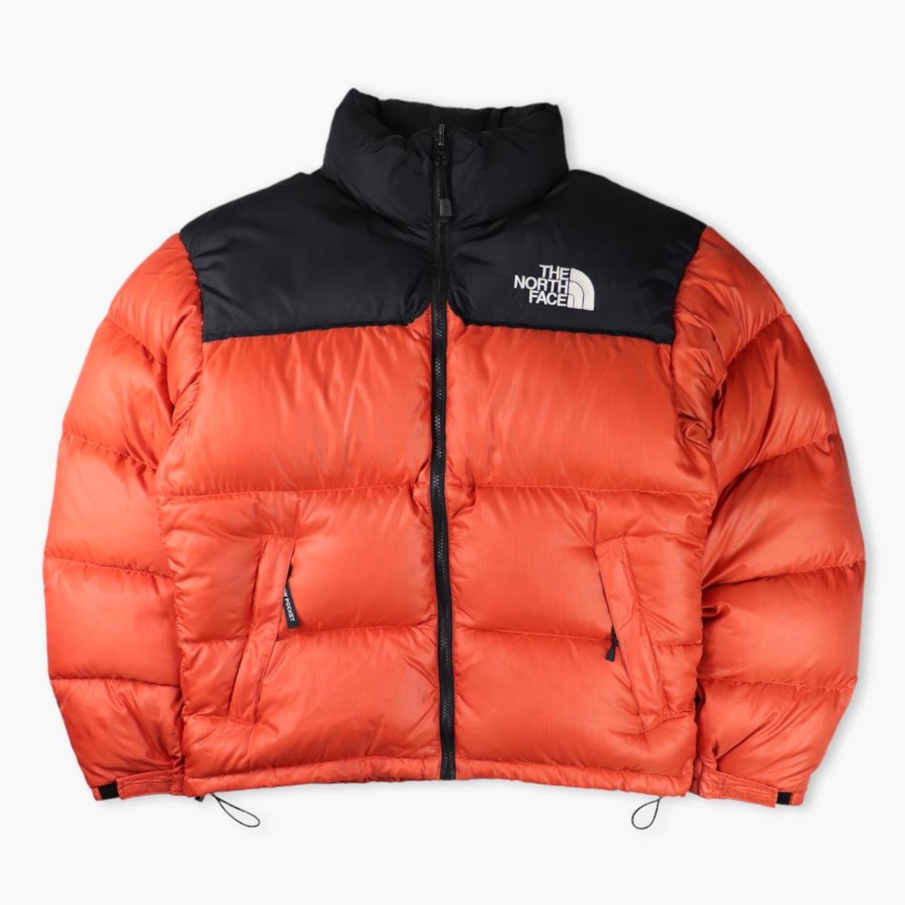 The North Face Men's Black and Orange Jacket | Depop