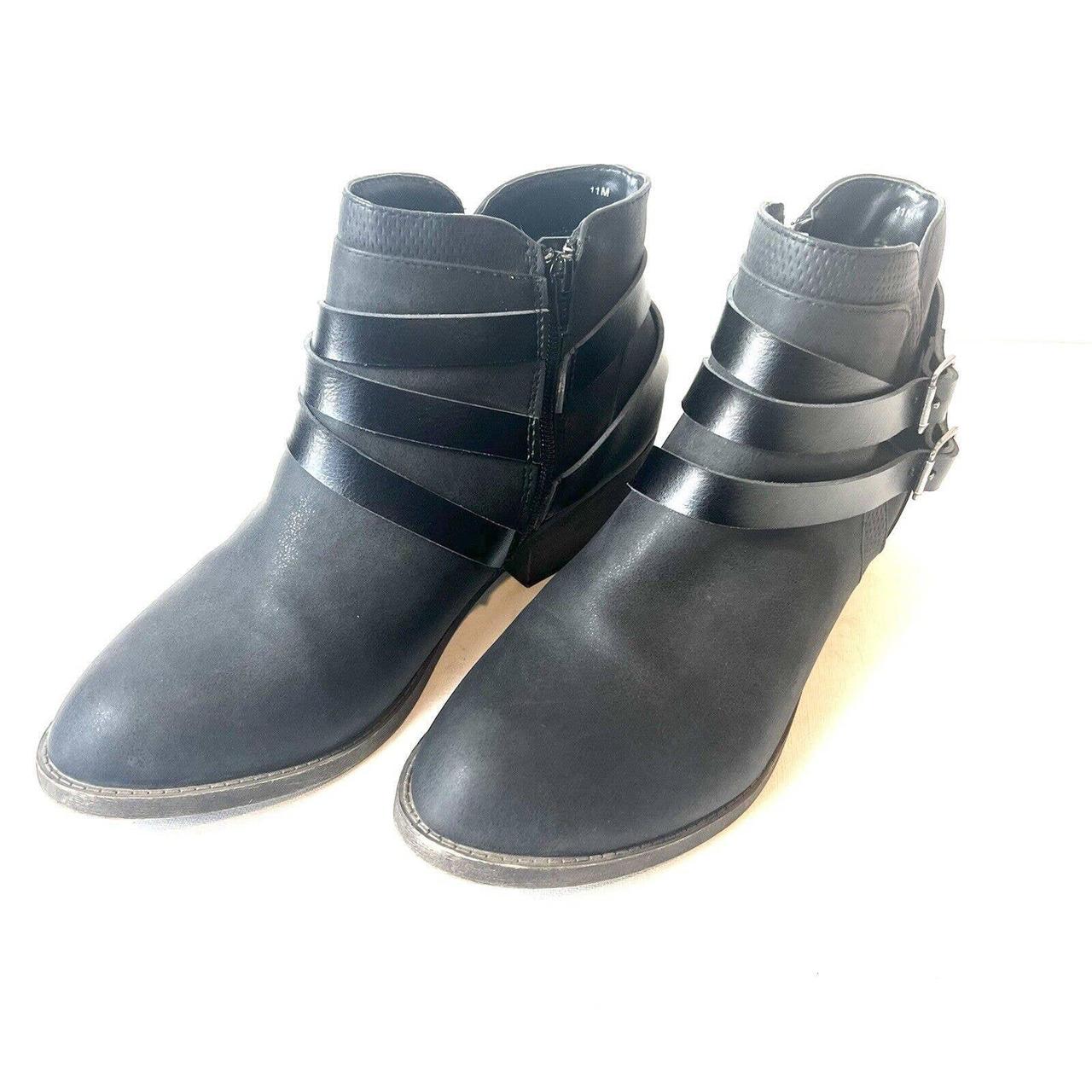 SO Kohl's Womens Ankle Booties Grayish Black Western... Depop