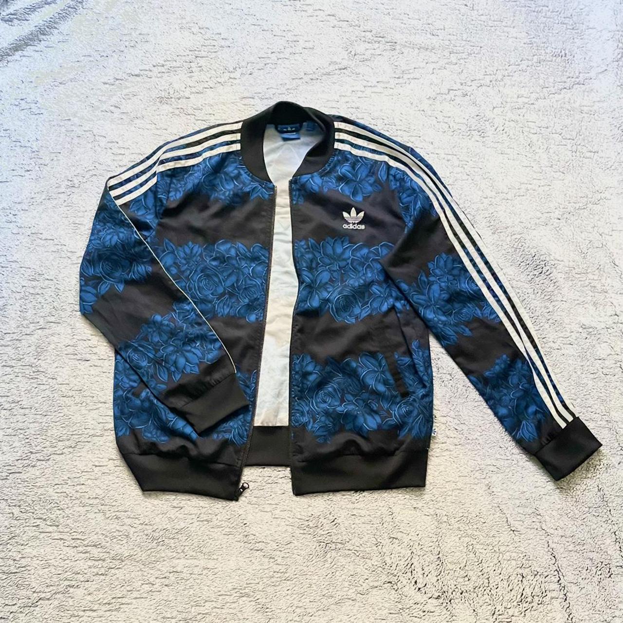 Adidas blue flower jacket online