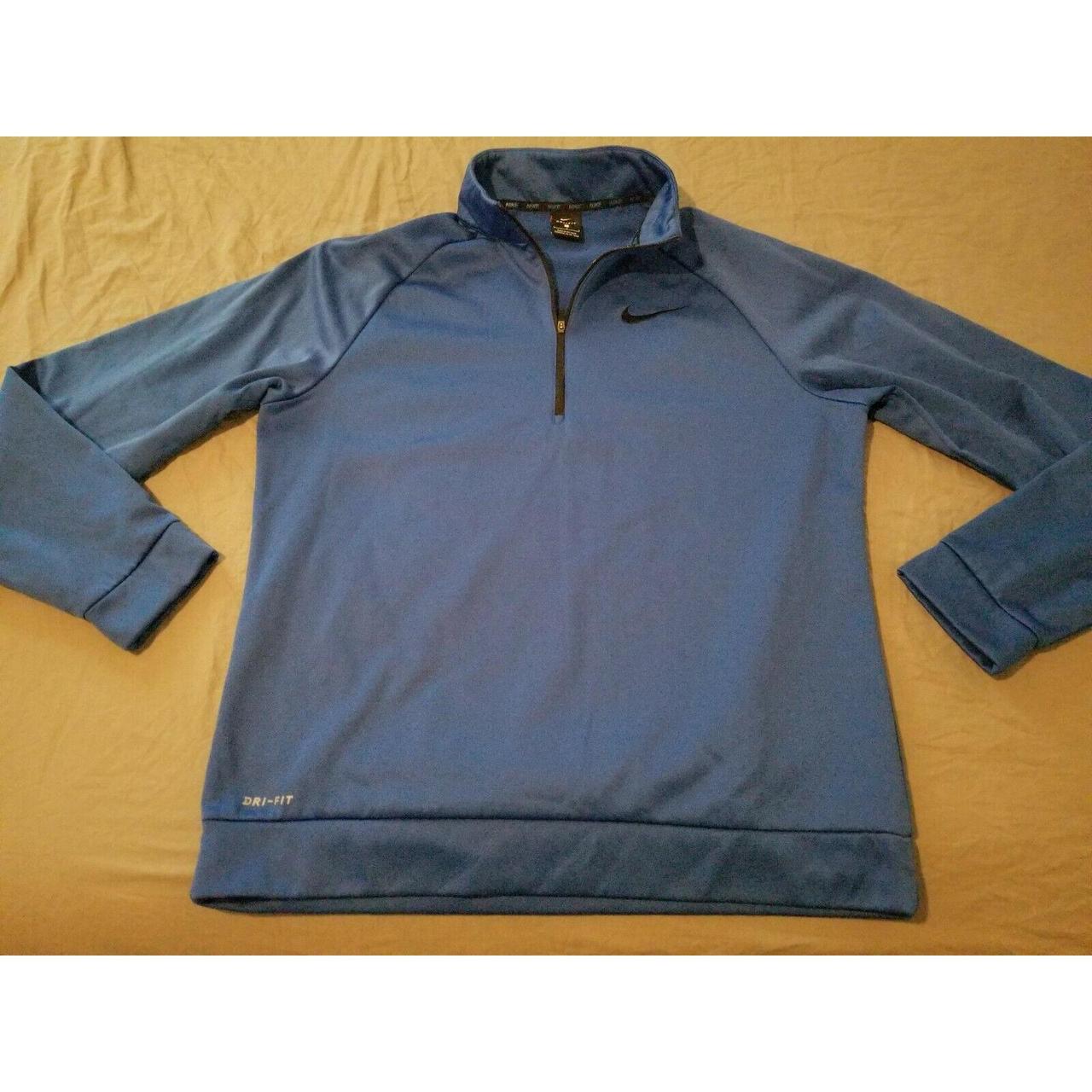 mens nike half zip blue