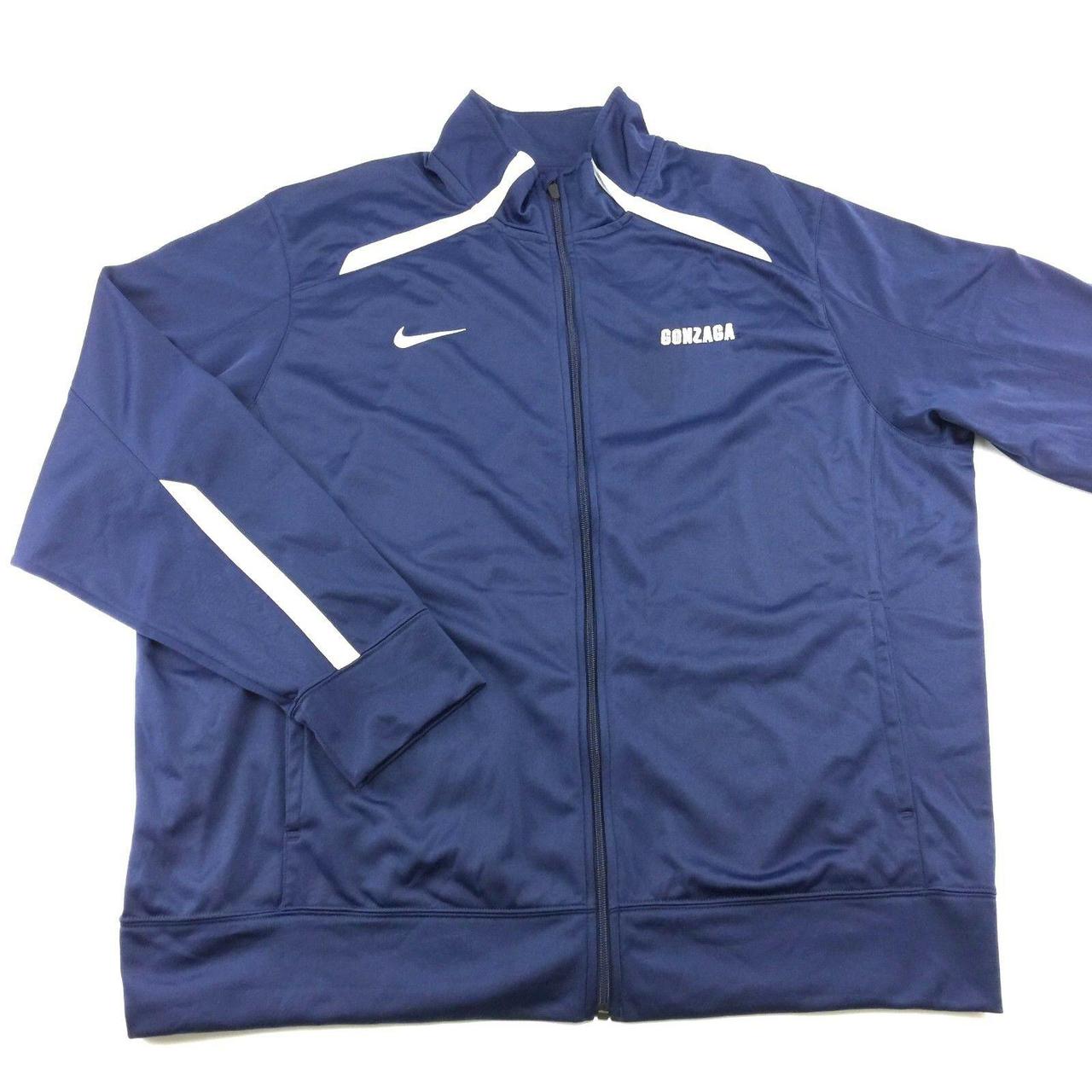 Nike Gonzaga Mens Blue White Full Zip Track Jacket... - Depop