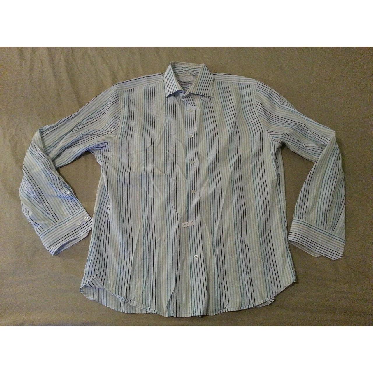 Mens Express Dress Shirt L Large White Cotton Long... Depop