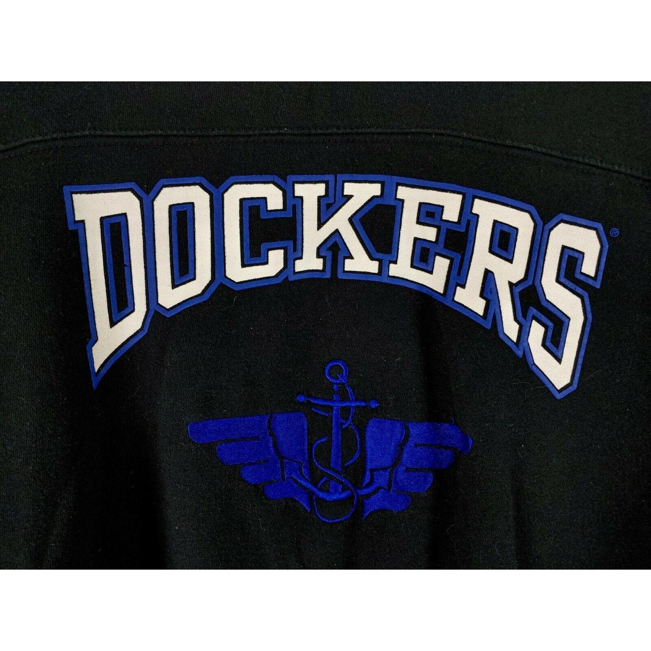 VTG Levi's Men's Black Dockers Embroidered Spell Out... Depop