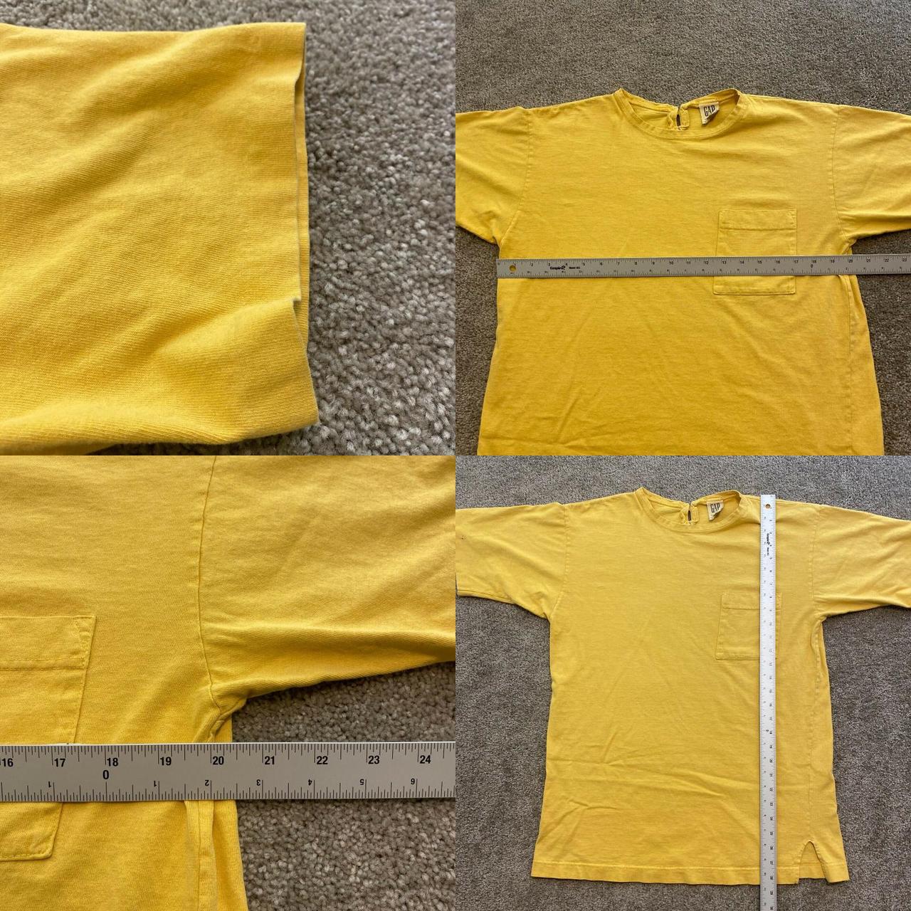 Vintage 70s Gap Shirt Adult Small Yellow Short... Depop