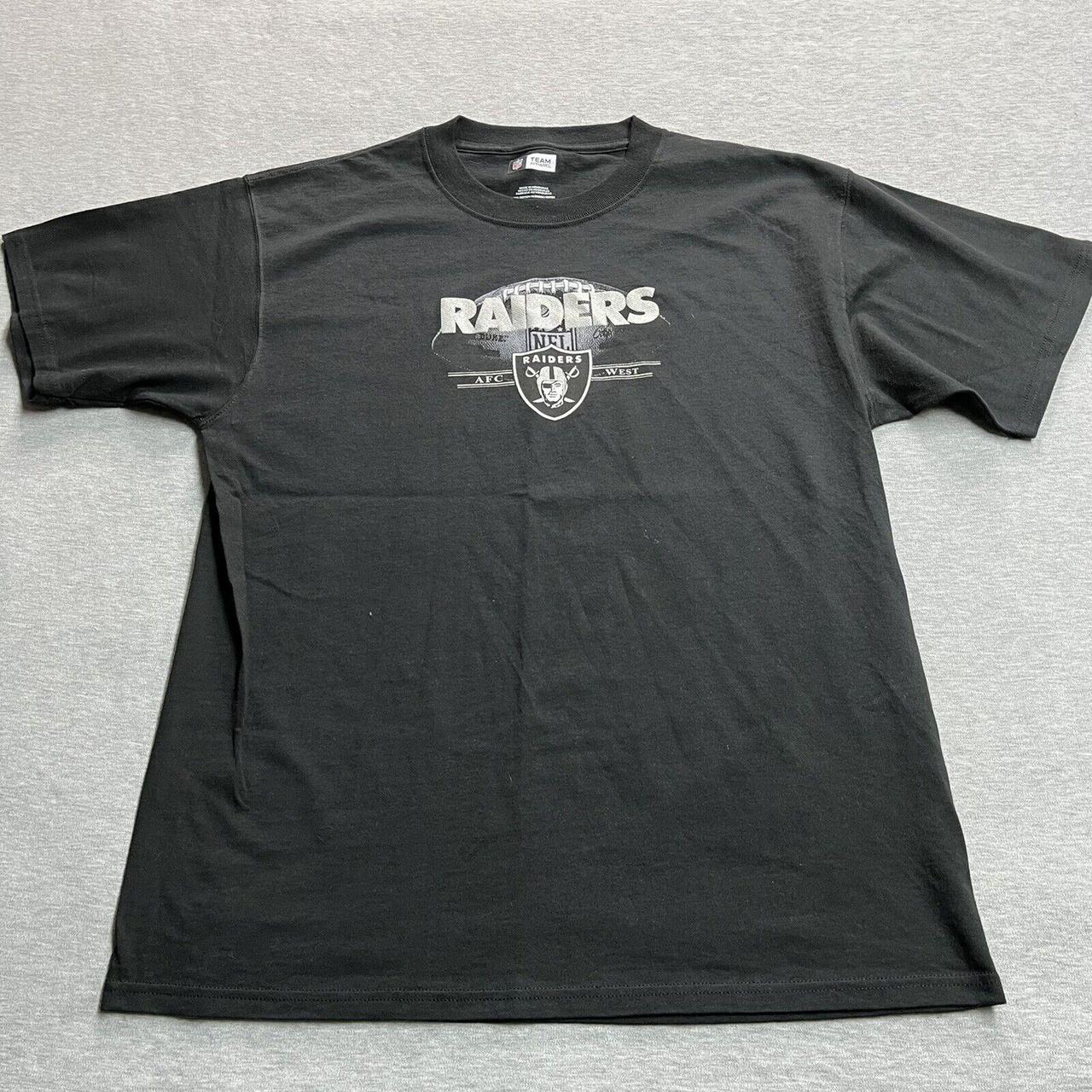 NFL Team Apparel Raiders t-shirt with big logo. - Depop